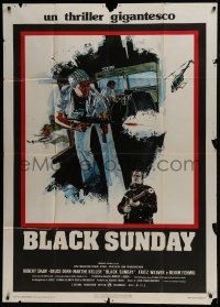 4b196 BLACK SUNDAY Italian 1p 1977 directed by John Frankenheimer, cool different Fenton artwork!