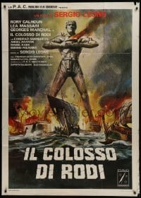 4b223 COLOSSUS OF RHODES Italian 1p R1970s Il colosso di Rodi, Sergio Leone, monster statue art!
