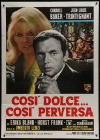 4b227 COSI DOLCE... COSI PERVERSA Italian 1p 1969 Umberto Lenzi, Carroll Baker, Trintignant