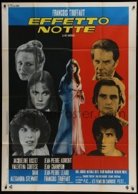 4b234 DAY FOR NIGHT Italian 1p 1973 Francois Truffaut La Nuit Americaine, art of Bisset & co-stars!
