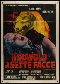4b244 DEVIL HAS SEVEN FACES Italian 1p 1971 Il diavolo a sette facce, Carroll Baker, George Hilton