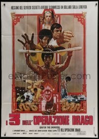 4b257 ENTER THE DRAGON Italian 1p R1970s Bruce Lee kung fu classic movie that made him a legend!