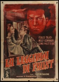4b264 FAUST & THE DEVIL Italian 1p 1950 La Leggenda di Faust, Manfredo art of Mephistopheles!