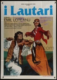 4b265 FIDDLERS Italian 1p 1977 Emil Loteanu's Lautarii, art of man playing as pretty woman dances!
