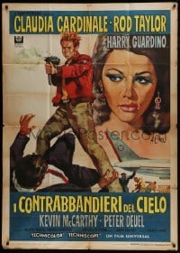 4b287 HELL WITH HEROES Italian 1p 1968 Rod Taylor, Claudia Cardinale, different Claven art!