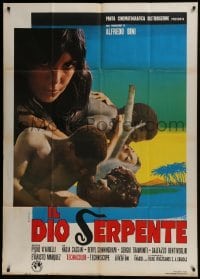 4b302 IL DIO SERPENTE Italian 1p 1970 Piero Vivarelli's The Serpent God, Ferrini art!