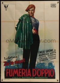 4b324 LA FUMERIA D'OPPIO Italian 1p 1947 full-length Ciriello art of Emilio Ghione, The Opium Den!