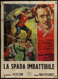 4b327 LA SPADA IMBATTIBLE Italian 1p 1957 cool different Italian Three Musketeers movie!