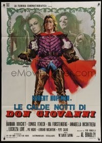 4b374 NIGHTS & LOVES OF DON JUAN Italian 1p 1971 art of Robert Hoffman & sexy girls by P. Franco!