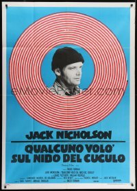 4b380 ONE FLEW OVER THE CUCKOO'S NEST Italian 1p R1970s Jack Nicholson & Milos Forman classic!