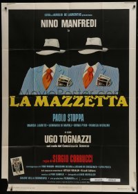 4b384 PAYOFF Italian 1p 1978 directed by Sergio Corbucci, Casaro art of headless men in suits!