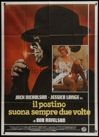 4b389 POSTMAN ALWAYS RINGS TWICE Italian 1p 1981 Jack Nicholson & sexy Jessica Lange, different!