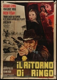 4b403 RETURN OF RINGO Italian 1p 1965 Giuliano Gemma, spaghetti western art by Giorgio Olivetti!