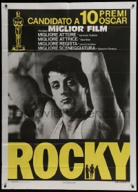 4b407 ROCKY Italian 1p 1977 different close up of boxer Sylvester Stallone, boxing classic!
