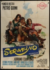 4b424 SERAFINO Italian 1p 1968 Ciriello art of Adriano in the title role with three sexy girls!