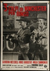 4b461 THREE GRAVES FOR A WINCHESTER Italian 1p 1966 Mitchell, Mickey Hargitay, spaghetti western!