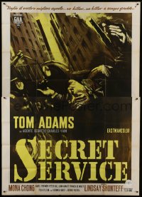 4b003 2nd BEST SECRET AGENT Italian 2p 1965 art of Tom Adams in English spy spoof, Secret Service!