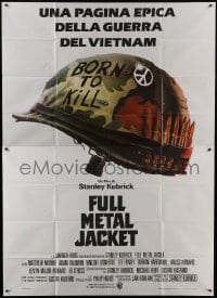 4b046 FULL METAL JACKET Italian 2p 1987 Stanley Kubrick Vietnam War movie, Philip Castle art!