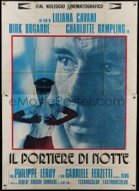 4b100 NIGHT PORTER Italian 2p 1974 Il Portiere di notte, Dirk Bogarde, topless Charlotte Rampling!