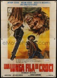4b101 NO ROOM TO DIE Italian 2p 1969 Anthony Steffen as Django, Gasparri spaghetti western art!