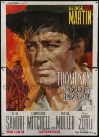 4b136 THOMPSON 1880 Italian 2p 1966 spaghetti western art of George Martin by Arnaldo Putzu!