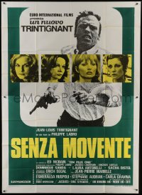4b147 WITHOUT APPARENT MOTIVE Italian 2p 1971 Jean-Louis Trintignant & four beautiful co-stars!
