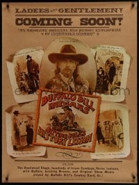 4c357 BUFFALO BILL & THE INDIANS advance 30x40 1976 art of Paul Newman as William Cody by McMacken!