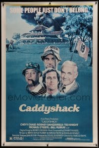4c109 CADDYSHACK 40x60 1980 Chevy Chase, Bill Murray, Rodney Dangerfield, golf comedy classic!