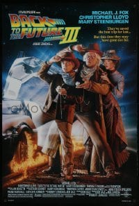 4c456 BACK TO THE FUTURE III DS 1sh 1990 Michael J. Fox, Chris Lloyd, Drew Struzan art!