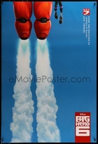 4c486 BIG HERO 6 advance DS 1sh 2014 Walt Disney CGI superhero action flying through blue sky!