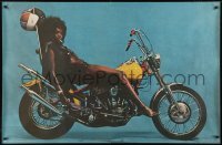 4c076 HARLEY-DAVIDSON 34x52 English commercial poster 1970 sexy woman on Harley by Roy Moynes!