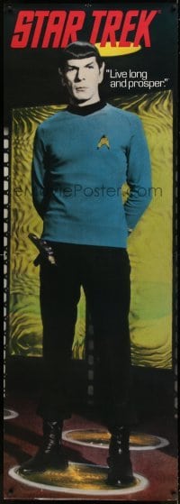 4c088 STAR TREK 26x74 commercial poster 1991 great image of Mr. Spock on transporter pad!