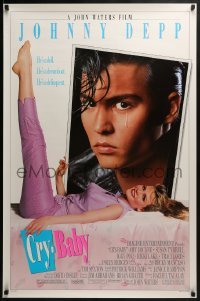 4c536 CRY-BABY DS 1sh 1990 directed by John Waters, Johnny Depp is a doll, Amy Locane