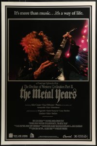 4c548 DECLINE OF WESTERN CIVILIZATION 2 1sh 1988 The Metal Years, Dave Mustaine from Megadeth!