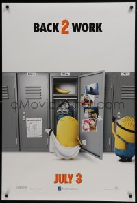 4c550 DESPICABLE ME 2 advance DS 1sh 2013 Steve Carell, wacky image of Minions in the locker room!