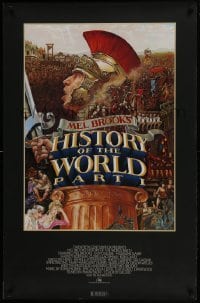 4c649 HISTORY OF THE WORLD PART I studio style 1sh 1981 Roman soldier Mel Brooks by John Alvin!