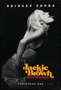 4c678 JACKIE BROWN teaser 1sh 1997 Quentin Tarantino, profile portrait of sexy Bridget Fonda!
