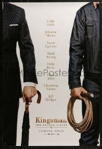 4c697 KINGSMAN: THE GOLDEN CIRCLE style A teaser DS 1sh 2017 Colin Firth, Julianne Moore, Egerton!