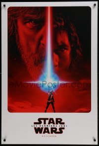 4c711 LAST JEDI int'l French language teaser DS 1sh 2017 Star Wars, image of Hamill, Driver, Ridley