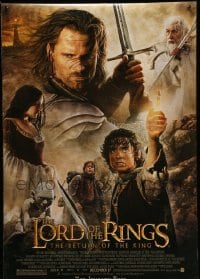 4c733 LORD OF THE RINGS: THE RETURN OF THE KING advance DS 1sh 2003 Jackson, cast montage!