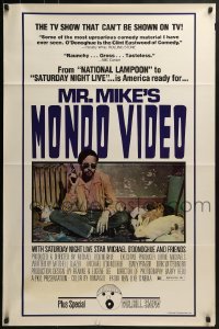 4c767 MR MIKE'S MONDO VIDEO 1sh 1979 Bill Murray, Michael O'Donoghue w/pistol & bunnies!