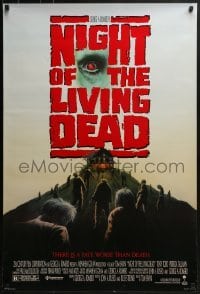 4c779 NIGHT OF THE LIVING DEAD 1sh 1990 Tom Savini, from George Romero screenplay, zombies!