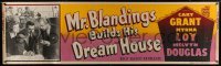 4c069 MR. BLANDINGS BUILDS HIS DREAM HOUSE paper banner R1954 Cary Grant, Myrna Loy & Melvyn Douglas!