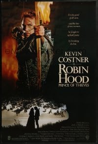 4c834 ROBIN HOOD PRINCE OF THIEVES 1sh 1991 cool image of Kevin Costner, for the good of all men!