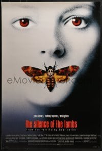 4c865 SILENCE OF THE LAMBS style D DS 1sh 1990 creepy image of Jodie Foster with moth over mouth!