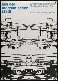4c091 AUS DER MECHANISCHEN STADT 36x51 Swiss museum/art exhibition 1965 Hamburger abstract art!