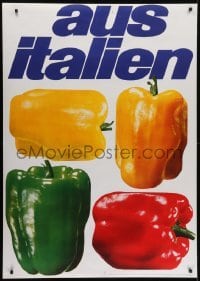 4c174 AUS ITALIEN 36x50 Swiss advertising poster 1963 Spengler photo of different peppers!
