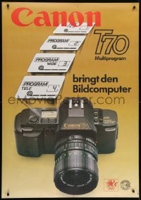 4c196 CANON 36x51 Swiss advertising poster 1984 cool image of the T70 Mulitprogram camera!