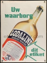 4c249 LODALINE 33x45 Dutch advertising poster 1950s cool close-up image of dishwashing liquid!