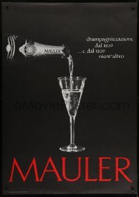 4c256 MAULER 36x51 advertising poster 1966 close-up image of the champagne being poured!
